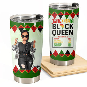 Proud African American Black Queen - Personalized Drink Tumbler - Gift For Juneteenth Black Women, Mom | GR3