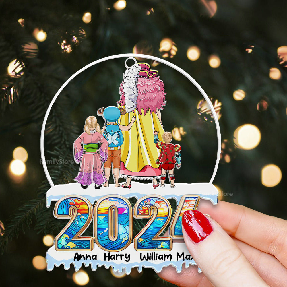 Best Pirate Family One Piece 2024 - Personalized Acrylic Ornament - Gift Christmas For Family Memmber, Gift For Mom, Gift for Dad - CL11 NH96