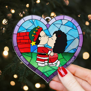 Merry Christmas Peanuts Couple - Personalized Acrylic Ornament - Gift For Couple, Husband Wife, Anniversary, Engagement, Wedding, Marriage Gift - CL45 NH96