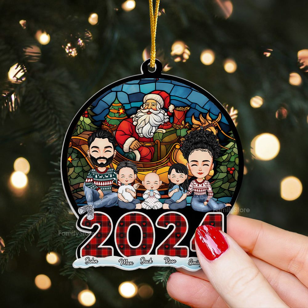 Christmas Is A Time For Family - Gift For Family - Personalized Acrylic Ornament NA94