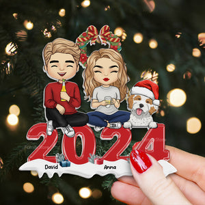 Merry Christmas God Bless Us - Christmas Gift For Family Members - Personalized Acrylic Ornament - CL39 NA94