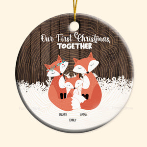 Our First Christmas Together - Gift For Family - Personalized Ceramic Ornament NA94