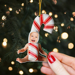 Baby Funny Fits In The Cute Costume - Gift For Family - Personalized Acrylic Ornament NA94