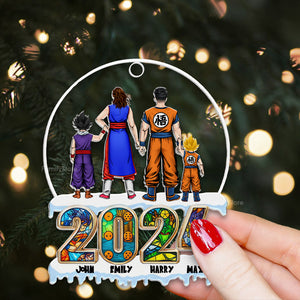 Dragon Ball Super Saiyan Family 2024 - Personalized Acrylic Ornament - Gift For Family Members - CL03 NA94