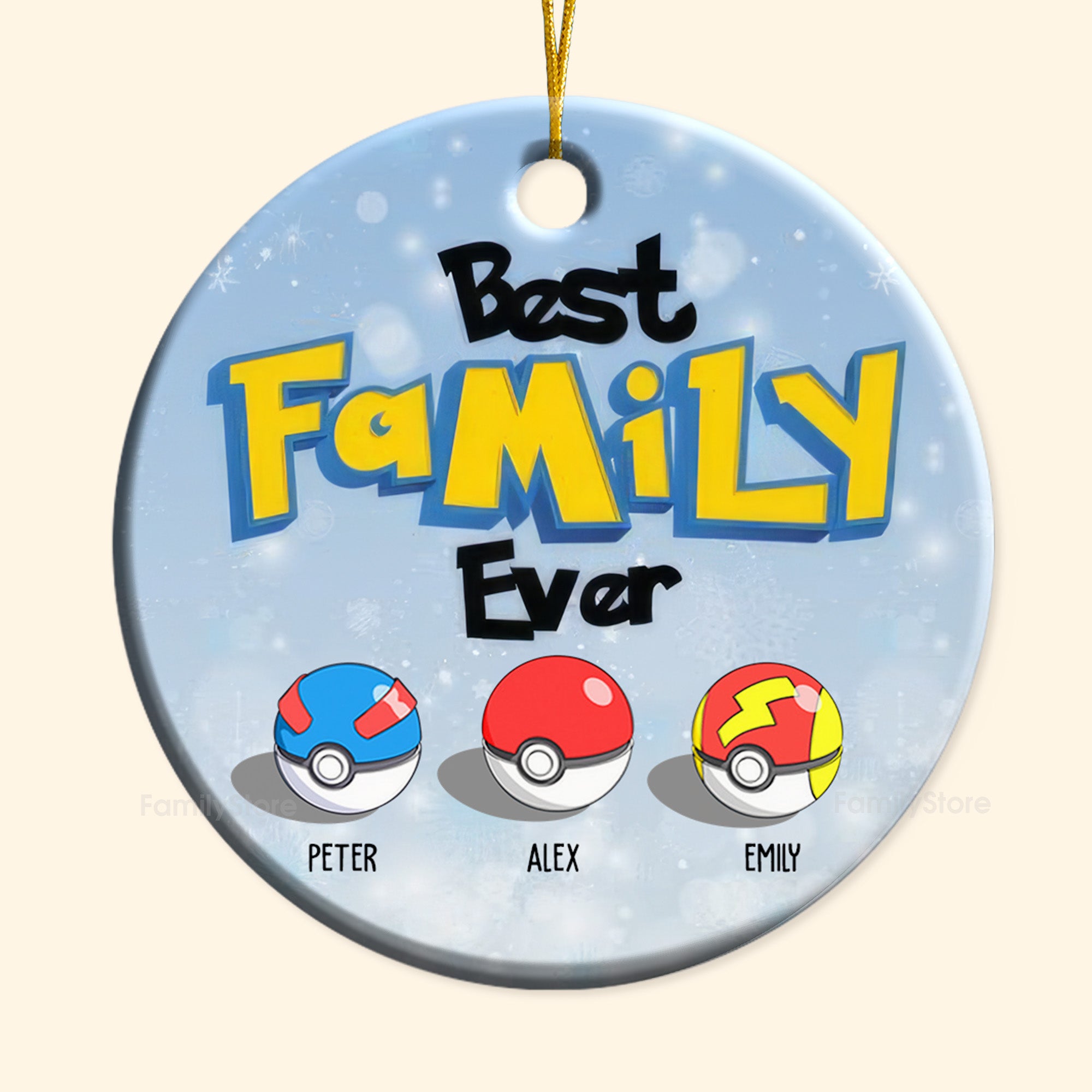 The Best Family Ever - Gift For Family - Personalized Ceramic Ornament - CL10 NA94