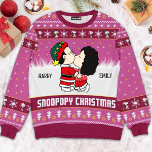 Peanuts Snoopopy Christmas - Personalized Ugly Sweatshirt - Gift For Couple, Husband Wife, Anniversary CL45 NH96