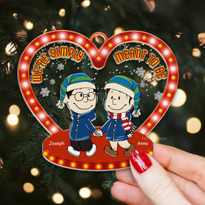 We're Simply Meant To Be Peanuts - Personalized Acrylic Ornament - Gift For Couple, Husband Wife, Anniversary, Engagement, Wedding, Marriage Gift - CL43 NH96