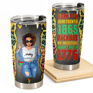 Juneteenth 1865 Freedom Quotes - Personalized Tumbler - Gift for Black Women and African Americans | GR3