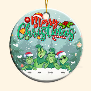 Merry Greenmas We Are Ready - Gift For Family - Personalized Ceramic Ornament - CL27 NA94