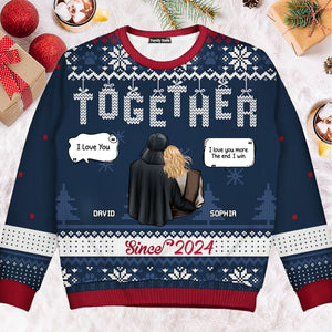 Christmas Couples Together Since Star War - Gift For Couples - Personalized Ugly Sweatshirt - CL19