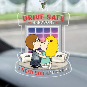 Road Trippin Drive Safe Handsome Peanuts - Personalized Car Ornament - Gift For Couple, Husband Wife, Anniversary, Engagement, Wedding, Marriage Gift GR9 NH96