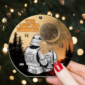 Star War Our Love Will Endor - Personalized Acrylic Ornament -  Gift For Couple, Husband Wife, Anniversary, Engagement, Wedding, Marriage  - CL19 NA94