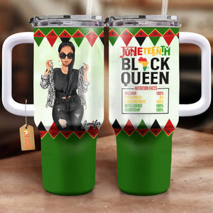 Proud African American Black Queen - Personalized Drink Tumbler - Gift For Juneteenth Black Women, Mom | GR3