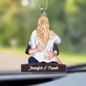 Hold You Close To Me - Personalized Car Hanging Ornament - Gift For Couple, Husband Wife, Anniversary - CL28 NA94