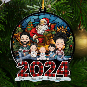 Christmas Is A Time For Family - Gift For Family - Personalized Acrylic Ornament NA94