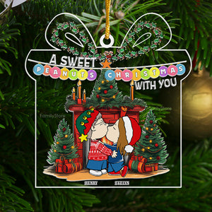 A Sweet Peanuts Christmas With You - Personalized Acrylic Ornament - Gift For Couple, Husband Wife, Anniversary, Engagement, Wedding, Marriage Gift - CL45 NH96