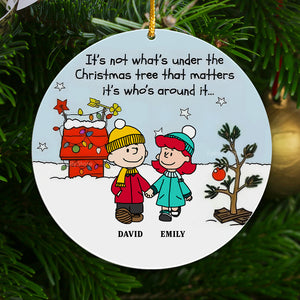 It's Not What's Under The Christmas Tree Peanuts Together - Personalized Acrylic Ornament - Gift For Couple, Husband Wife, Anniversary, Engagement, Wedding, Marriage Gift - CL41 NH96