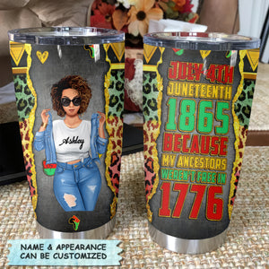 Juneteenth 1865 Freedom Quotes - Personalized Tumbler - Gift for Black Women and African Americans | GR3