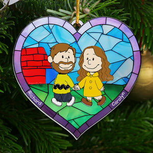 Merry Christmas Peanuts Couple - Personalized Acrylic Ornament - Gift For Couple, Husband Wife, Anniversary, Engagement, Wedding, Marriage Gift - CL43 NH96