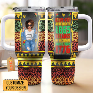 Juneteenth 1865 Freedom Quotes - Personalized Tumbler - Gift for Black Women and African Americans | GR3