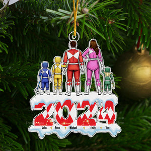 Our Family In The Snowdy Day - Gift For Family - Personalized Acrylic Ornament - CL21.VER1 NA94