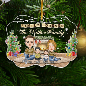 Forever Family  - Christmas Gift For Family Members - Personalized Acrylic Ornament - CL33 NA94