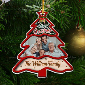 Merry Christmas We Are A Family, Forever - Gift For Family - Personalized Acrylic Ornament NA94