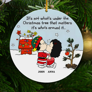 It's Not What's Under The Christmas Tree Peanuts - Personalized Acrylic Ornament - Gift For Couple, Husband Wife, Anniversary, Engagement, Wedding, Marriage Gift - CL45 NH96