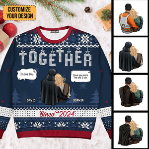 Christmas Couples Together Since Star War - Gift For Couples - Personalized Ugly Sweatshirt - CL19