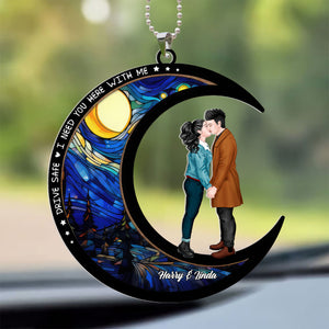 I Need You Here With Me - Personalized Car Hanging Ornament - Gift For Couple, Husband Wife, Anniversary, Engagement, Wedding, Marriage Gift - CL30 NA94