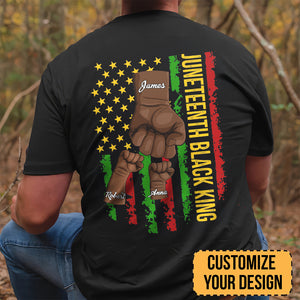 Juneteenth Dad - Personalized T-Shirt - Juneteenth, Father's Day, Birthday Gift For Dad, Grandpa | GR6