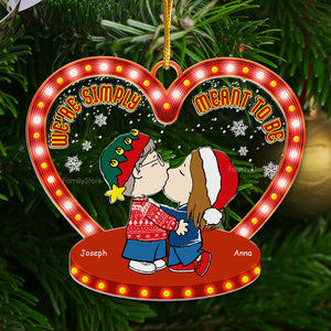 We're Simply Meant To Be Peanuts - Personalized Acrylic Ornament - Gift For Couple, Husband Wife, Anniversary, Engagement, Wedding, Marriage Gift - CL45 NH96