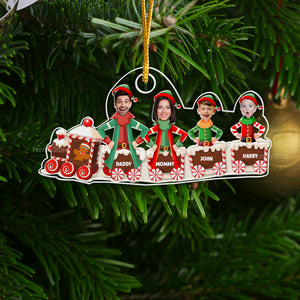 Funny Faces Let's Us Bring Ginger Cookies For You - Gift For Family Members - Personalized Acrylic Ornament