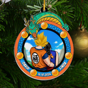 Dragon Ball I Love You Just Saiyan - Personalized Acrylic Ornament - Gift For Couples - CL18 NA94