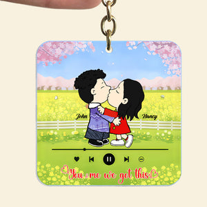 You And Me We Got This Peanuts - Personalized Acrylic Keychain - Gift For Couple, Husband Wife, Anniversary, Engagement, Wedding, Marriage Gift GR9 NH96