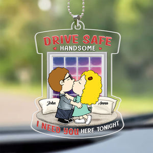 Road Trippin Drive Safe Handsome Peanuts - Personalized Car Ornament - Gift For Couple, Husband Wife, Anniversary, Engagement, Wedding, Marriage Gift GR9 NH96