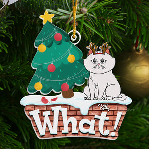 Santa’s Little Helper - Gift For Cat Lover, Pet Lovers - Personalized Acrylic Ornament - CLP03 NH96