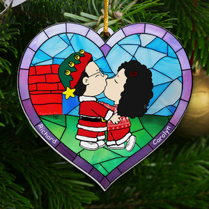 Merry Christmas Peanuts Couple - Personalized Acrylic Ornament - Gift For Couple, Husband Wife, Anniversary, Engagement, Wedding, Marriage Gift - CL45 NH96