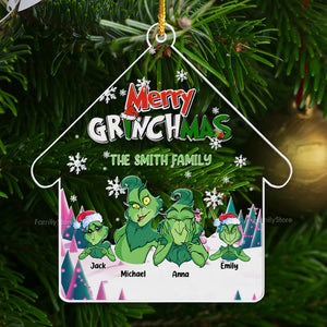 The Grinch House Merry Christmas - Gift For Family - Personalized Acrylic Ornament - CL27 NA94