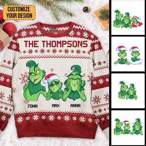 Grinch We'll Steal The Christmas - Personalized Ugly Sweatshirt - Gift Christmas For Family Memmber CL27