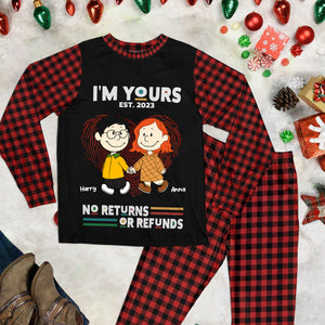 Peanuts I Am Yours No Refund - Personalized Unisex Pajamas Set - Gift For Couple, Husband Wife, Anniversary, Engagement, Wedding, Marriage - CL43 NA94