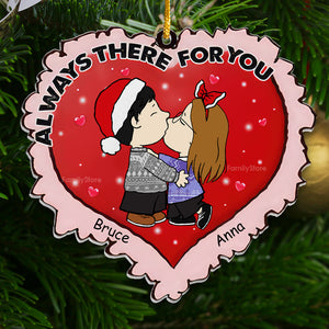 Always There For You Christmas Peanuts - Personalized Acrylic Ornament - Gift For Couple, Husband Wife, Anniversary, Engagement, Wedding, Marriage Gift - CL45 NH96