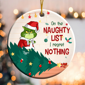 Dear Santa Naughty Nice We Tried Grinch Cats- Gift For Cat Lover, Pet Lovers - Personalized Ceramic Ornament - CL16 NH96