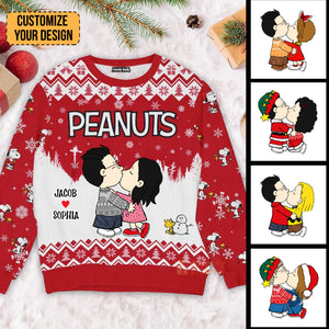 Snoopopy A Peanut Christmas - Personalized Ugly Sweatshirt - Gift For Husband Wife, Anniversary CL45 NH96