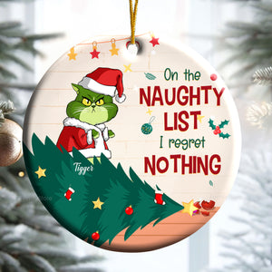 Dear Santa Naughty Nice We Tried Grinch Cats- Gift For Cat Lover, Pet Lovers - Personalized Ceramic Ornament - CL16 NH96