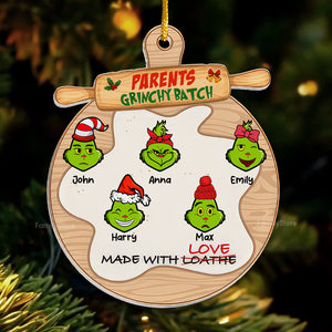 Our Small Grinch Batch - Gift For Family Members - Personalized Acrylic Ornament - CL42 NA94