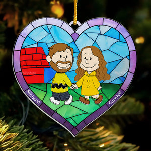 Merry Christmas Peanuts Couple - Personalized Acrylic Ornament - Gift For Couple, Husband Wife, Anniversary, Engagement, Wedding, Marriage Gift - CL43 NH96