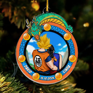 Dragon Ball I Love You Just Saiyan - Personalized Acrylic Ornament - Gift For Couples - CL18 NA94