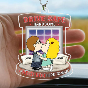 Road Trippin Drive Safe Handsome Peanuts - Personalized Car Ornament - Gift For Couple, Husband Wife, Anniversary, Engagement, Wedding, Marriage Gift GR9 NH96