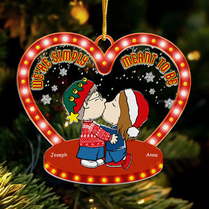 We're Simply Meant To Be Peanuts - Personalized Acrylic Ornament - Gift For Couple, Husband Wife, Anniversary, Engagement, Wedding, Marriage Gift - CL45 NH96